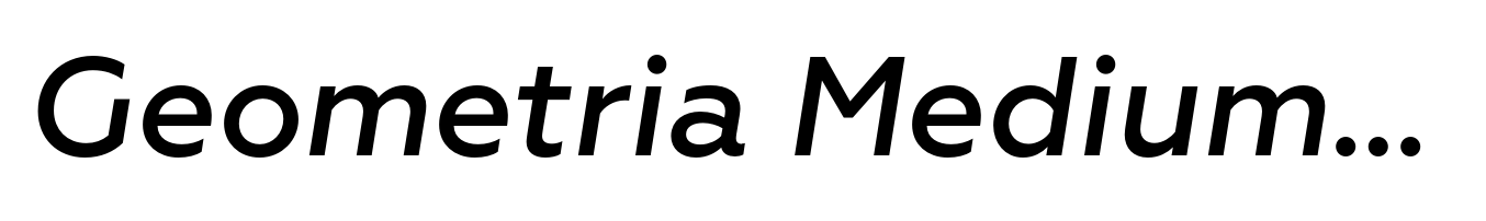 Geometria Medium Italic